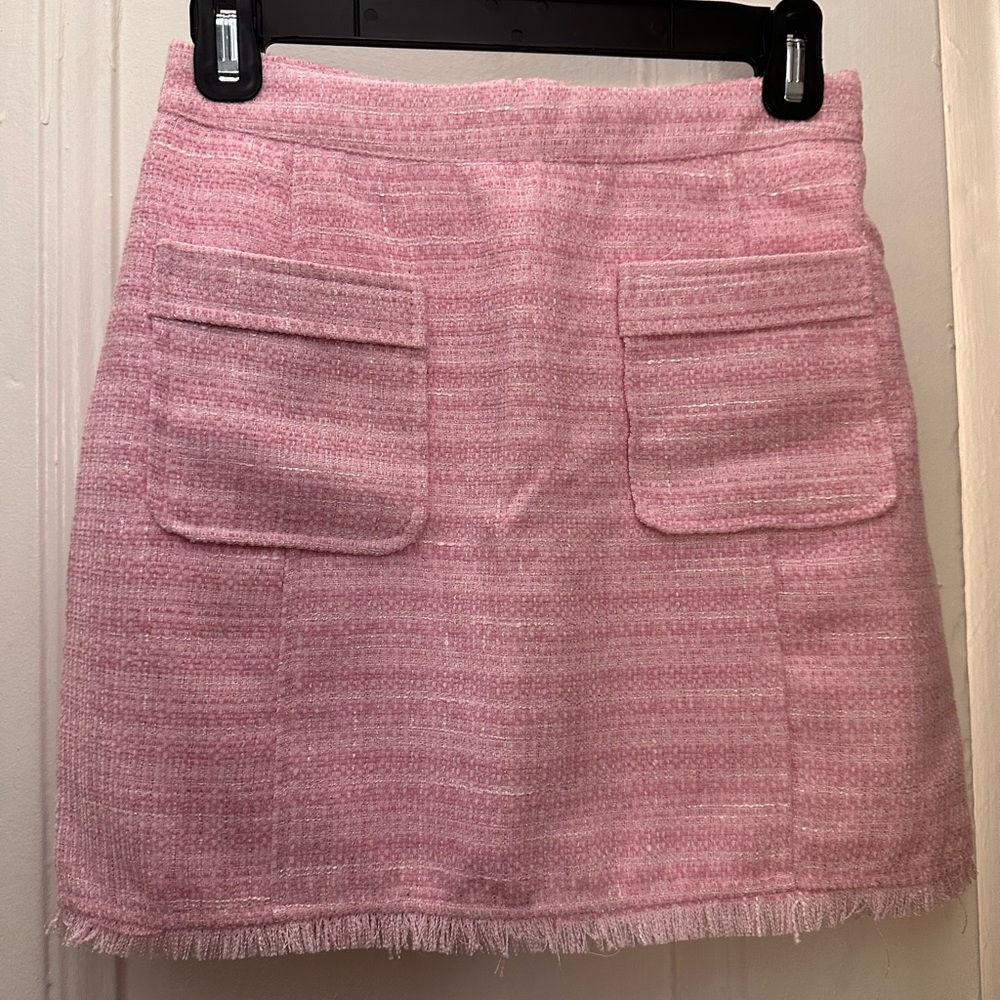 BB Dakota by Steve Madden pink tweed miniskirt